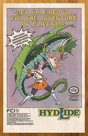 1988 Hydlide NES Nintendo Vintage Print Ad/Poster Authentic Original Retro Art