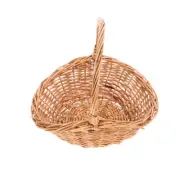 Rattan Storage Basket Travel Shopping Picnic Supply Wicker Portable Fruit