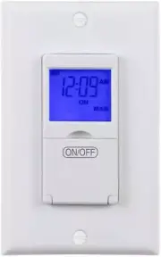 BN-LINK 7 Day Programmable In-Wall Timer Switch Digital with Blue Light, 3 way