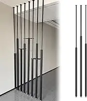 Room Divider Privacy Screen Column, Wall Separation Divider Screen Freestanding Partition Wall for Home Office Bedroom (Black), 5/8/10pcs Separator(5pcs,265cm/104in/8.69ft)