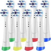 Electric Toothbrush Replacement Brush Heads - Compatible With Oral-B IO 2 3 4 5 6 7 8 9 10(White-8 Pcs)