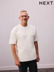 Bone White Relaxed Fit Heavyweight T-Shirt (B96360) | $29