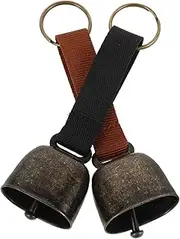 2pcs Ultra Loud Dog Collar Bells Small Brass Bells for Pet Dogs Noise Maker Anti-Theft Collar Supplies Versatile for Hiking Camping