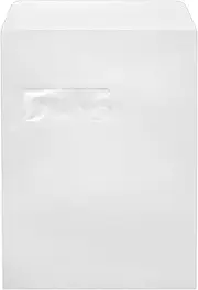 LUXPaper 9 x 12 Open End Window Envelopes | Peel & Press | White | 28lb. Text | 250 Qty