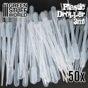 50x Long Droppers with Suction Bulb - Painting Tools, airbrush, modelling, Hobby