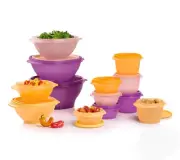 TUPPERWARE Servilier 13pc ONE TOUCH BOWLS Set 13 Easy Open&Close SEALS NEW