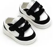 niannyyhouse 1/6BJD 15cm Plush Doll Sneakers Plate Shoes 30cm Ball Jointed Dolls Dress Up (B-Black)