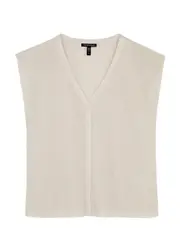 Eileen Fisher Knitted Cotton top - Off White - L (UK 18-20 / XL) L (UK 18-20 / XL)