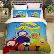 v2841 Bed Sheets Cartoon Teletubbies Printed Bedding Sets exquisite bed supplies set duvet cover comforter set bedding set luxury birthday gift 3-Piec