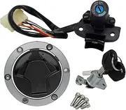 Ignition Key Switches for Kawasaki for Ninja 250R EX250J 300 EX300 2008-2015 Motorcycle Ignition Switch Kit Assembly Fuel Gas Cap Tank Cover with 2 Keys Ignition Barrel Key Switch