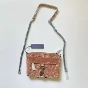NWT Rebecca Minkoff Mini Mac crossbody crushed velvet purse, retail $175