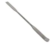 Square & Round Angled Double Ended Stainless Steel Micro Lab Spatula Sampler 8"