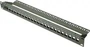 iv.sys Patch Panel Module Shielded 19 Inch 1U for 24 Keystone Modules | Made of Sheet Steel | Ethernet Patch Panel RJ45 Socket Distribution Panel Rack Installation