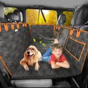 Dog Car Seat Cover, Holds 330lbs, Waterproof & Scratch-Proof Backseat Extende...