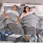 King Size Weighted Blanket 40lb(88 inch x104 inch , Double-Sided), Warm Short...