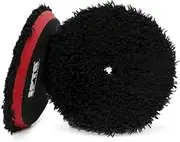 SPTA Microfiber Polishing Pad, 2Pcs 6Inch 150mm Pads with Hook & Loop Backing for Car Buffer Polisher Cutting Buffing Waxing and Polishing