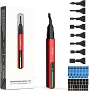 Reciprocating Electric Sanding Pen Model DIY Grinding and Polishing Machine 3-Speed Adjustable 10 Light Effects Adjustment with Grinding Heads and Pre-Cut Sandpapers