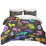 Children Alphabet Animal Names Quilt Cover
