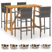 Garden Bar Set 5/7 Piece Bistro Pub Table Stool Chair Multi Colours vidaXL