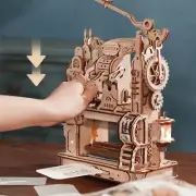 ROKR Printing press 3D Wooden Puzzle Building Toys Mechanische Adult Xmas Gift