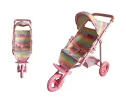 Sally Fay - Rainbow Jogger Doll Pram