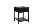 Levede 2-Tier Bedside Table with Drawer Brown