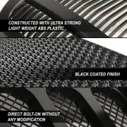 For 15-17 Ford F150 LED Bar Front Bumper Hood Grille Honeycomb Mesh Grill Glossy (for: Ford)