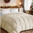 Puredown Feathers & Down COMFORTER in King size. Off white. 104”c88”. New.