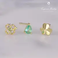 在飛比找momo購物網優惠-【Turquoise Jewelry】輕珠寶系列幸運草橄欖石