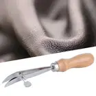 Adjustable Leather Edger Creaser Skiving Tool Wood Handle Working Tool