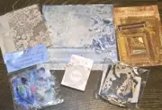 190+ Pc Junk Journal Scrapbook Paper Supplies Stickers Ephemera Frames Vintage