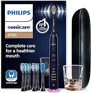 [Philips Sonicare] DiamondClean Smart 9700 Electric Toothbrush, Sonic Toothbrush with App, Pressure Sensor, Brush Head Detection, 5 Brushing Modes and 3 Intensity Levels, Lunar Blue, Model HX9957/71