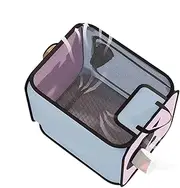 Dog Box Crate Cage, Portable Foldable Pet Drying Box, Cat Drying Room Cage, Fast Grooming Tent for Small Dogs and Cats, Pet Create for Dogs, Oxford Fabric + PVC Mesh, 52x52x40cm