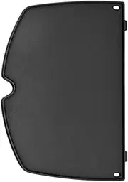 CAMPAQUIP Cast Iron Half Griddle Plate | Fits Weber Baby Q Series | Q100 | Q120 | Q1000 | Q1200 | Matt Porcelain Enamel | Flat Grill Pan Accessory | Easy to Clean | NOT for N Series