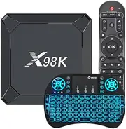 CHROX Android TV Box 13.0, X98K 4GB RAM 32GB ROM with RK3528 Quad-Core CPU, Support 4K 3D 2.4G/5G Dual WiFi 10/100M BT 4.0 with Wireless Mini Keyboard,2gb+16gb