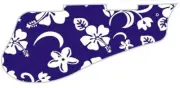 Pickguard Pick Guard 5120 Graphical Graphic Guitar Hawaiian Print Bllue