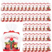 48pcs Christmas Cookie Boxes Cute Santa Christmas Treat Boxes Christmas Gift ...