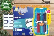 AVERY NAME BADGE FABRIC LABLES 10 PER SHEET -15 SHEETS