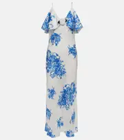 [Rodarte] Rodarte Floral silk slip dress AU 18 multicoloured
