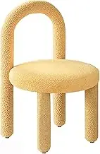 Vanity Chair for Bedroom Makeup, Light Luxury and High-End Feeling, Thickened Vanity Stool for Bedroom Living Room Beauty(Yellow)