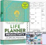 Life Planner - Undated Deluxe Weekly and Monthly Planner, a 12 Month Journey to Increase Productivity, Happiness & Enhance Organization | Life Organizer, Gratitude Journal, Agenda Planner, To Do List,