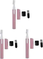 FOMIYES 3pcs Eyebrow Razor Removal Instrument Hair Cutter Hair Remover Trimmer No Battery 0.2mm Precision