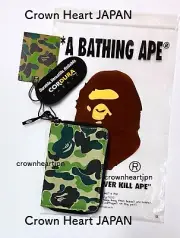 New A Bathing Ape ABC CAMO PASSPORT CASE Green - Authentic from BAPE