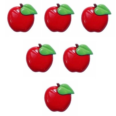 Red Shiny Apples! - Buttons for Craft Sewing Scrap - Shelly's Buttons and More