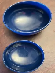 Set of 2 Hutzler Nesting Melamine Cobalt Blue Measuring Bowls 2 & 8 oz