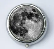Full Moon pillbox PILL case box holder outer space