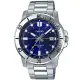 【CASIO 卡西歐】風潮簡約不鏽鋼腕錶/銀x藍面 刻度款(MTP-VD01D-2E)