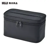 在飛比找momo購物網優惠-【MUJI 無印良品】尼龍手提化妝包/黑.約12.5x20.