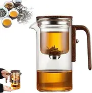 Eternititea Magic Pot, Enchanti Tea Pot, Eternity Tea, Magnetic Filtration Pot with Handle, Glass Tea Pot with Infuser and Lid，Magnetic Glass teapot，Magic Glass teapot (A)