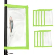 10 Pack Fishing Lure Wrap 3.9" x 7.1" Durable Clear PVC Lure Covers Green